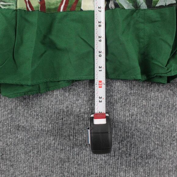 Farm Rio Skirt Womens Large Jungle Print V Waist Midi Green Tropical Boho Chic - Picture 14 of 14